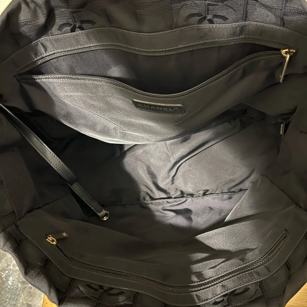 Chanel Black New Travel Line Nylon Tote